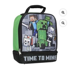 Minecraft Kids Lunch Bag - Green and Black